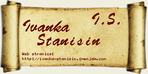 Ivanka Stanišin vizit kartica
